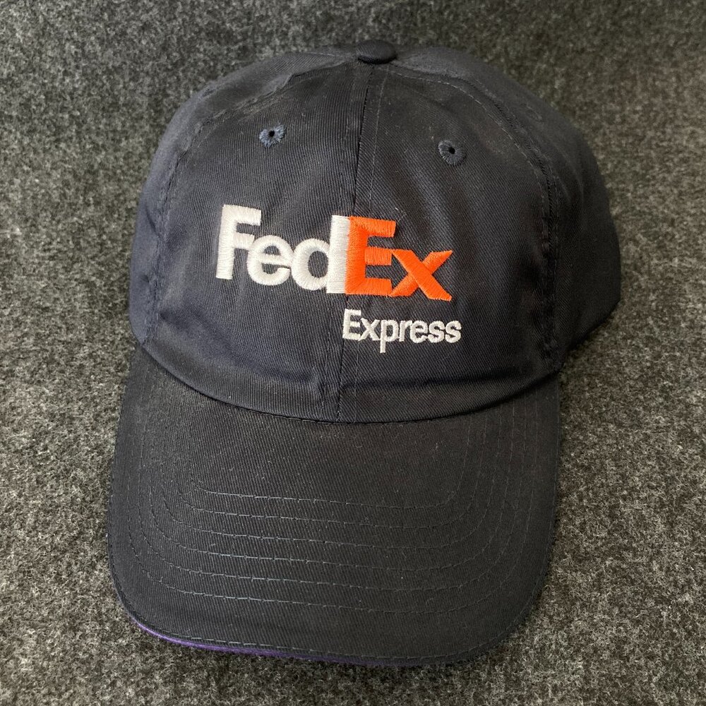 FedEx Express Strapback Hat Black and Purple Brand New